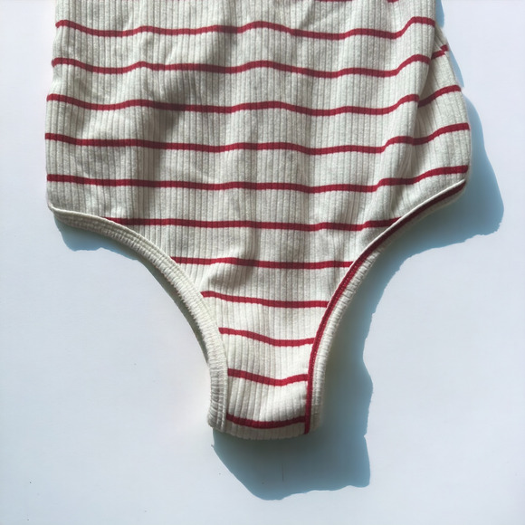 Flynn Skye Marley Bodysuit in Red/White Stripe - Picture 6 of 7